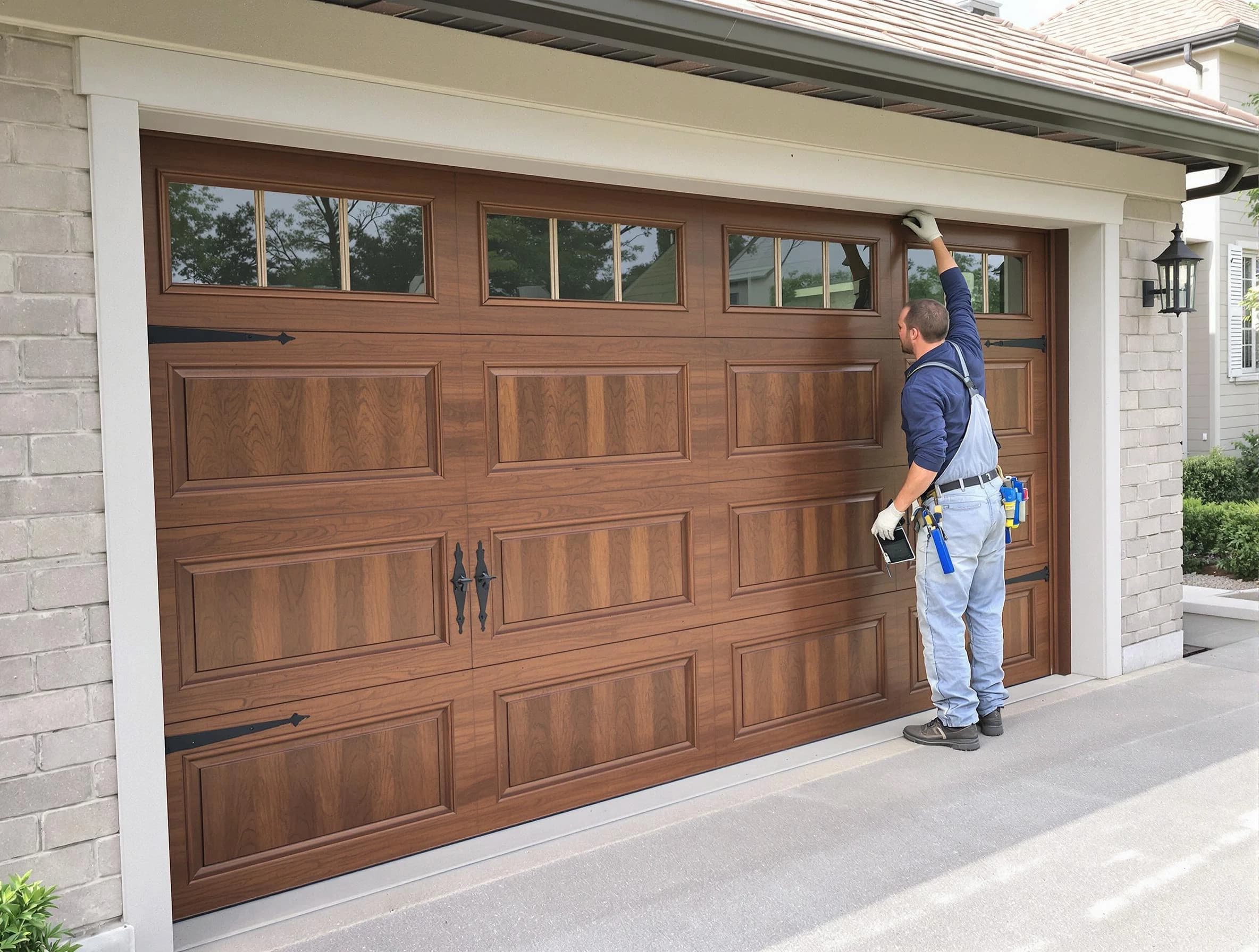 Custom garage door showcase by East Providence Garage Door Repair in East Providence