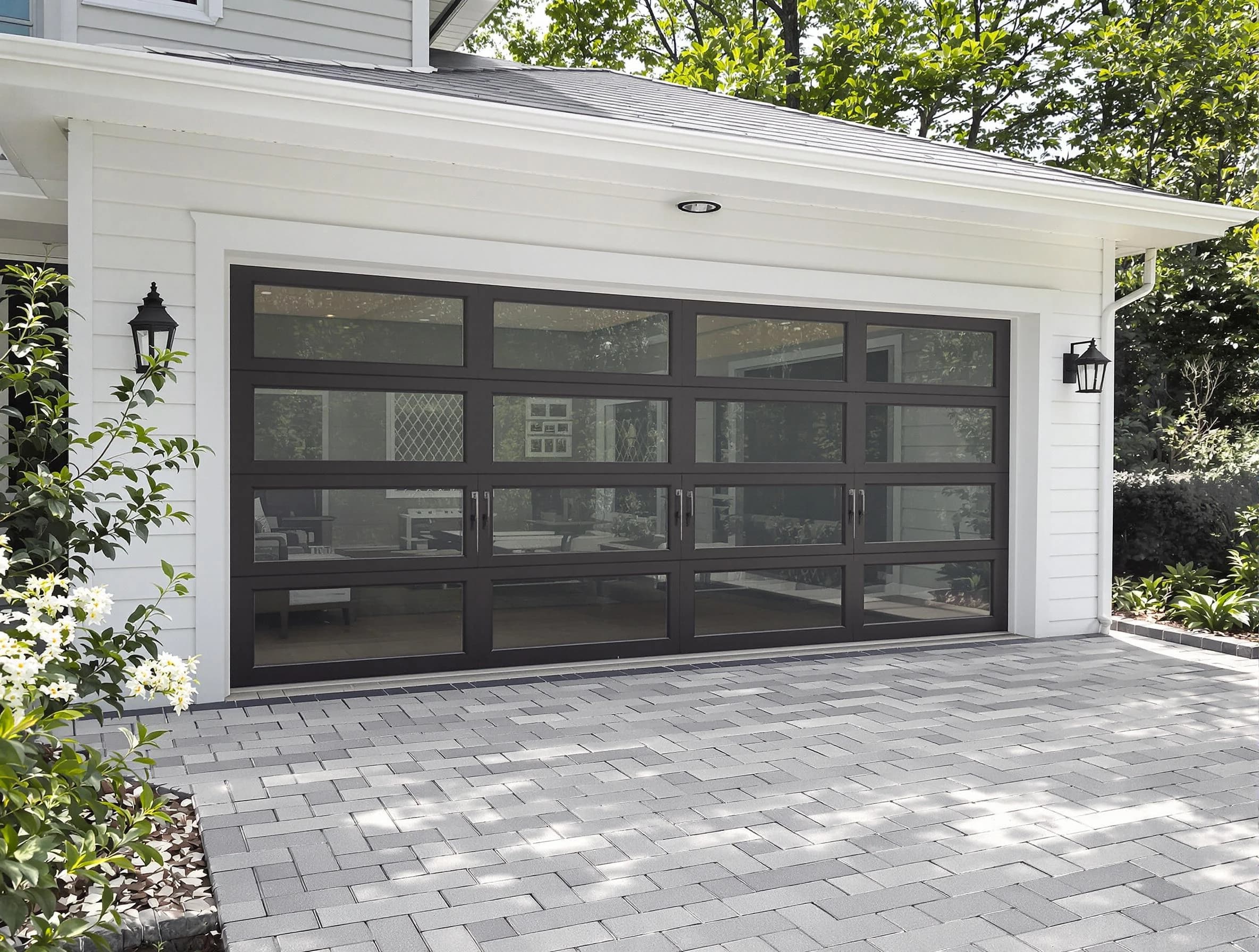 East Providence Garage Door Repair design specialist presenting custom garage door options to East Providence homeowner