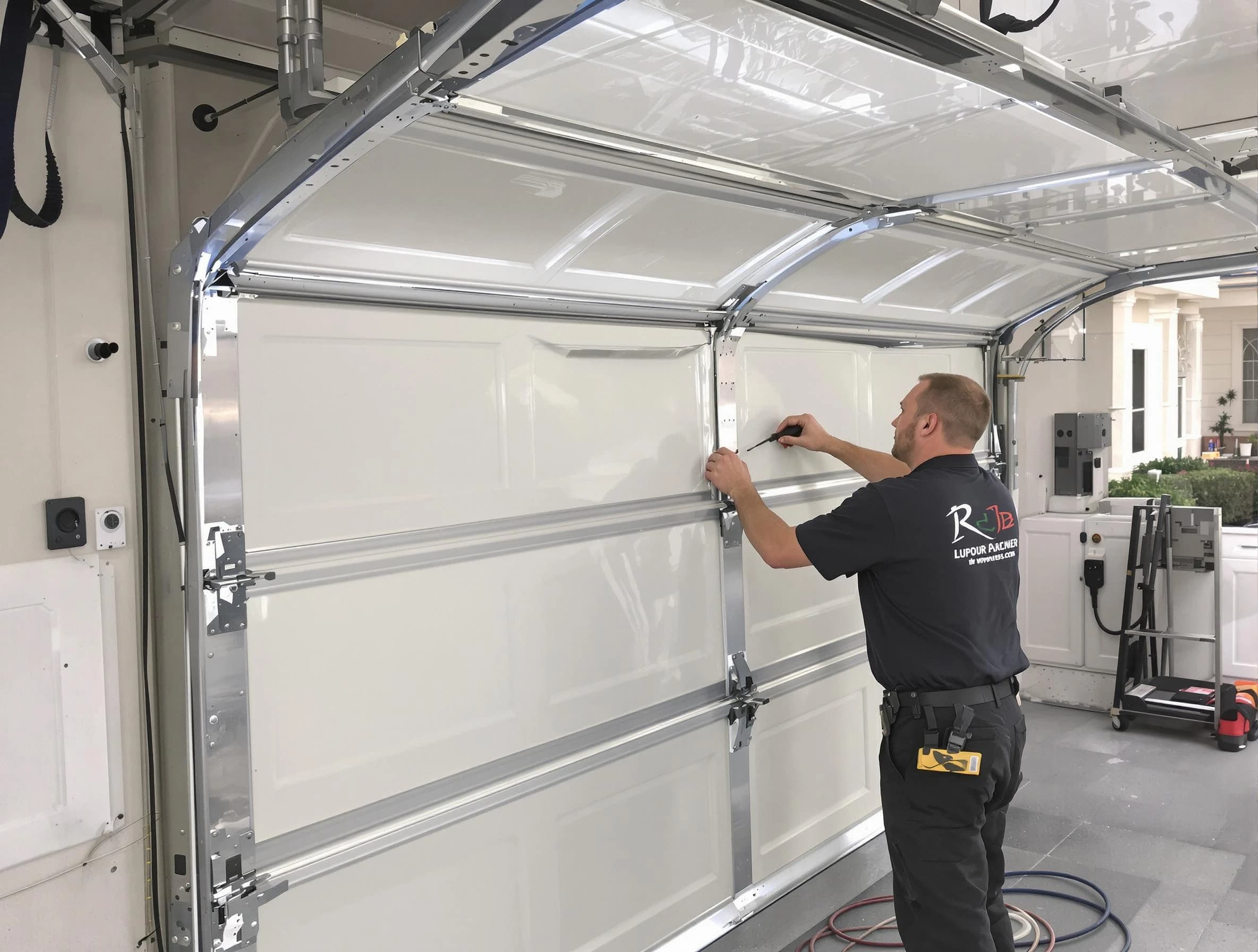 East Providence Garage Door Repair professional performing panel repair in East Providence