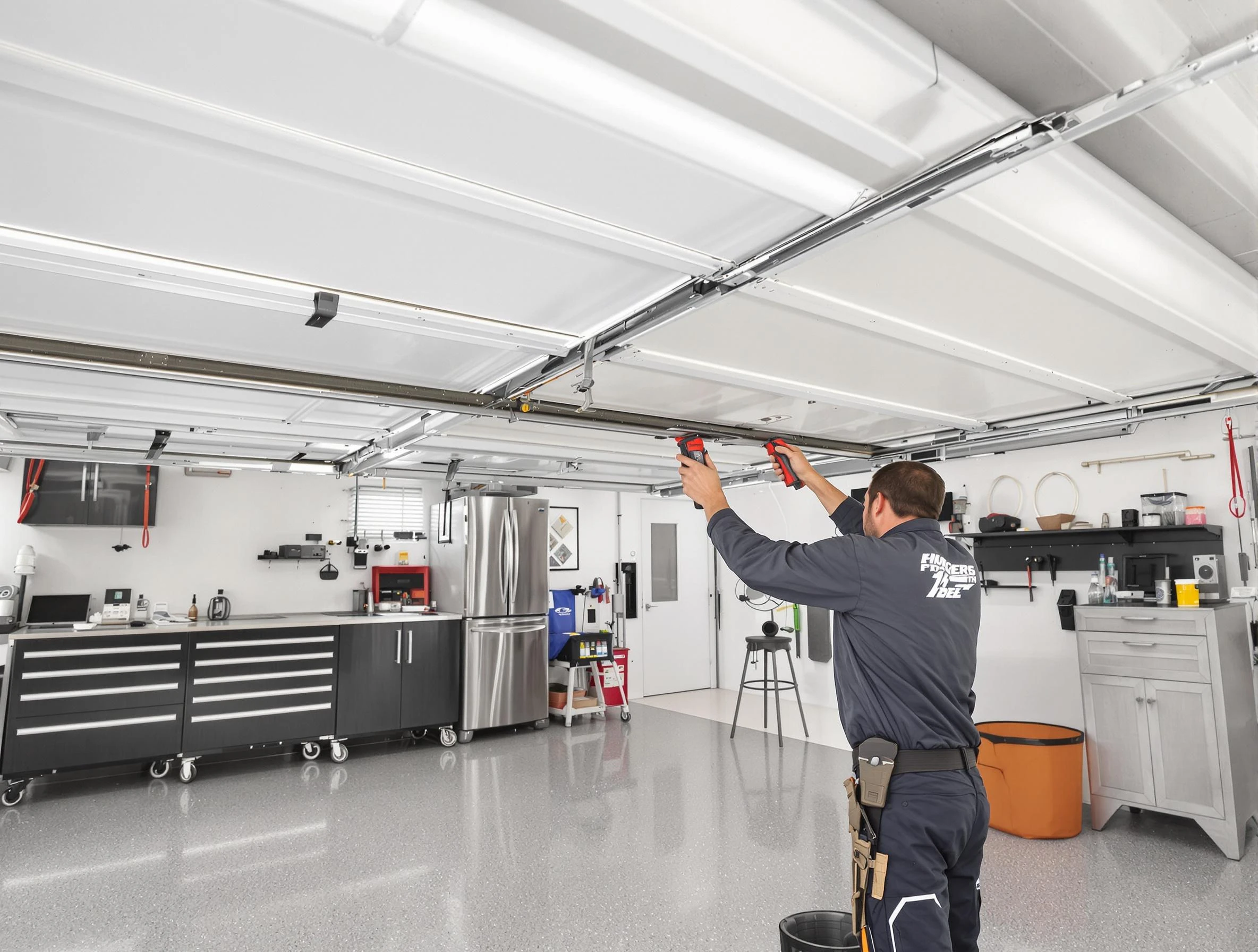 Overhead garage door repair service by East Providence Garage Door Repair in East Providence